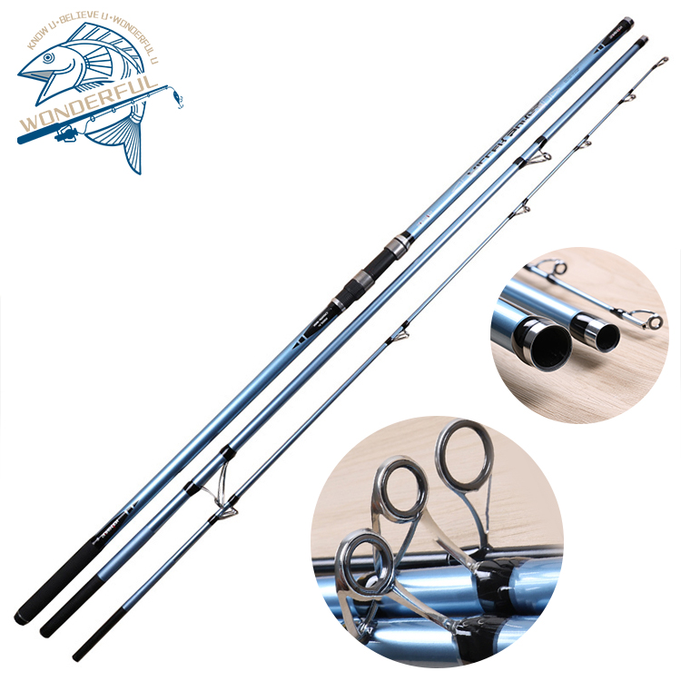 Manufacturer Super Long Saltwater Sea High Carbon Multi Jointed Surf Spinning Jigging Fishing Rod