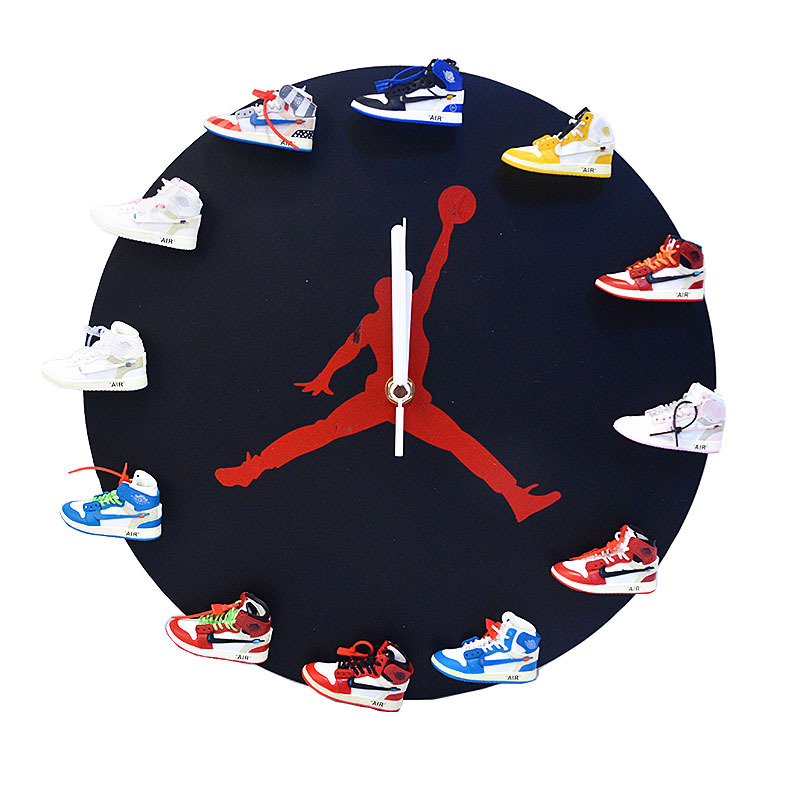 Пользовательский подарок с коробкой, настенный полет, 12 моделей air jordan 3d Кроссовки, мини-Обувь jordan, часы