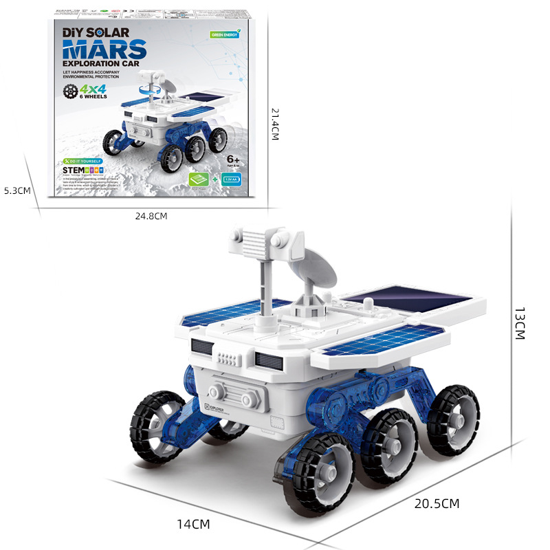 On sale wholesale learning diy game toys children space car solar kids educational toy