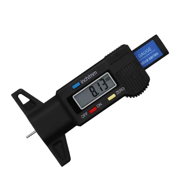Car Tyre Thickness Gauges Tread Brake Pad Wear Detection Meter Measurer Tool LCD Display Digital Tire Tread Depth Gauge