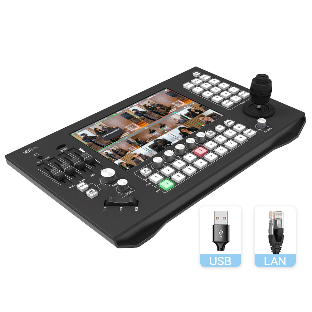 HDMI NDI Broadcast mesclador atem mini pro switcher USB 3.0 ptz camera controller viscaip 8 channel hdmi live stream switcher