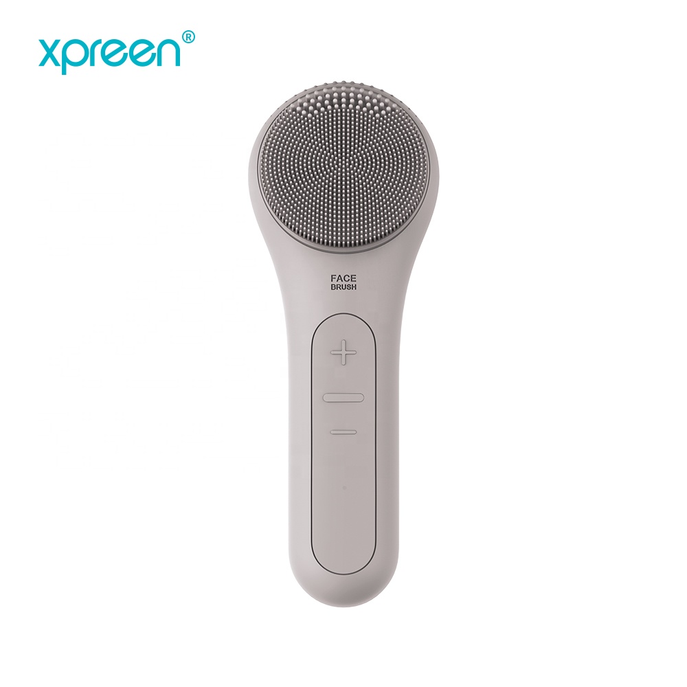 Waterproof electric facial cleansing brush soft silicone wholesale sonic vibration facial cleansing brush