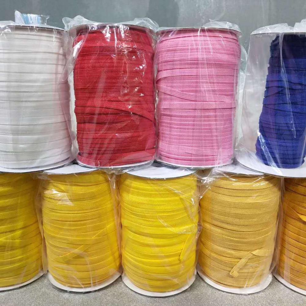 factory wholesale high quality flat elastic earloop ear rope cord webbing for foldable disposable face mask 2-5 mm