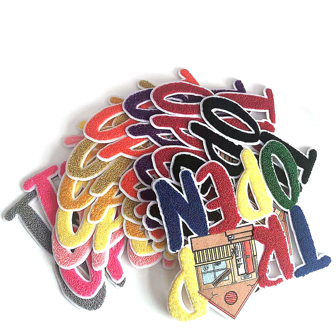 Custom big chenill patch embroideri fashion patch for clothing