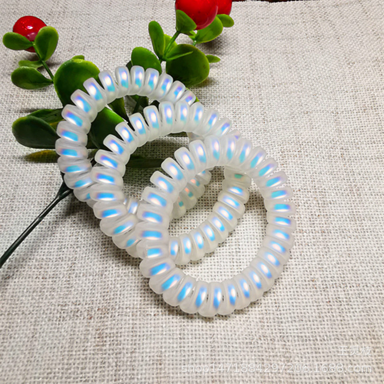 Professional wholesale ladies telephone line hair accessories, elastic hair band.