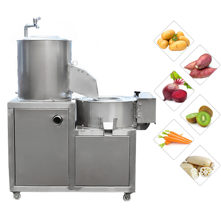 Potato chips cutting machine/ Potato washing peeling and slicing machine