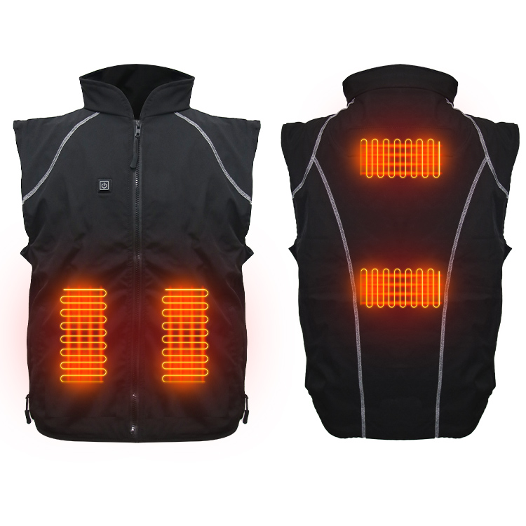 Autumn Winter Cotton Vest USB Infrared Electric Heated Vest Winter Outer Fishing Smart Heating Suit Vest