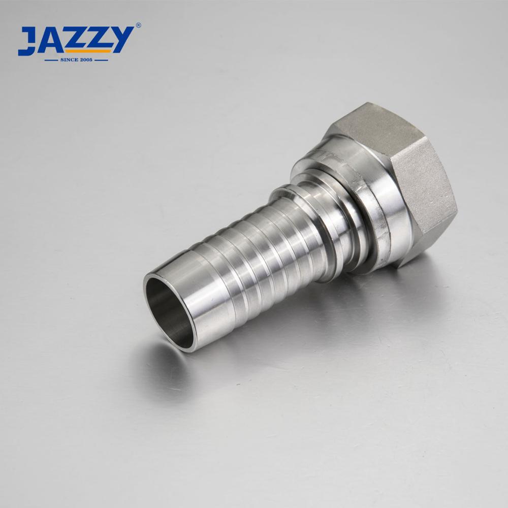 JAZZY нержавеющая сталь 304/316 метрический JIC Женский Поворотный соединитель прямой штуцер шланг гидравлический фитинг