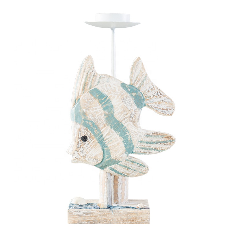 Mediterranean Ocean style fish shaped starfish shell shaped unique beach candle holder