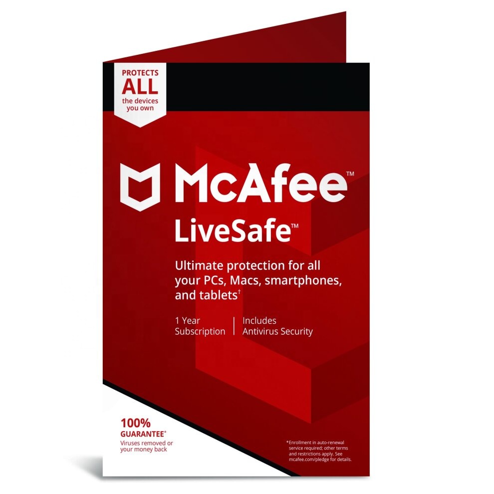 24/7 г., неограниченные устройства McAfee LiveSafe 2022, в наличии онлайн, топ на 1 год, программное обеспечение безопасности, код загрузки