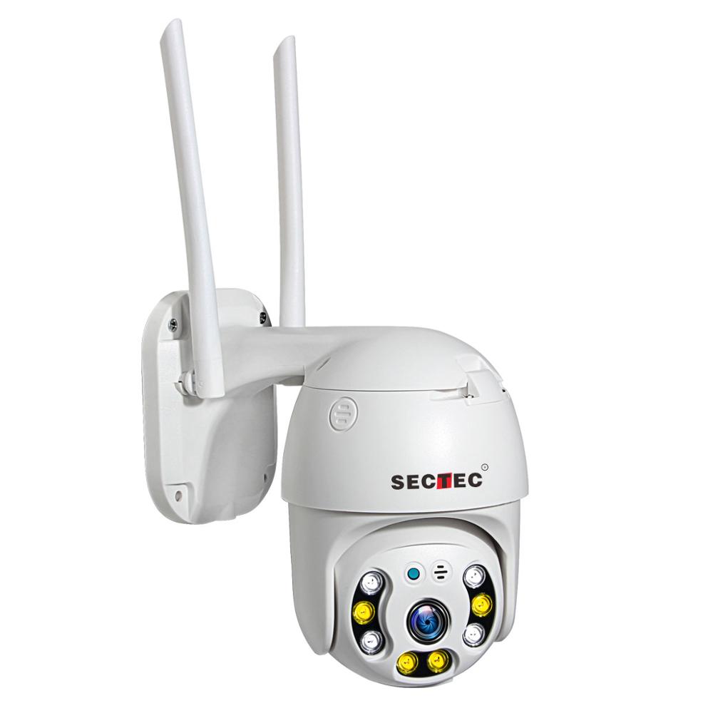 Наружная водонепроницаемая Wi-Fi камера безопасности Sectec HD 1080P, беспроводная скоростная купольная IP Wi-Fi PTZ-камера с автоматическим отслеживанием