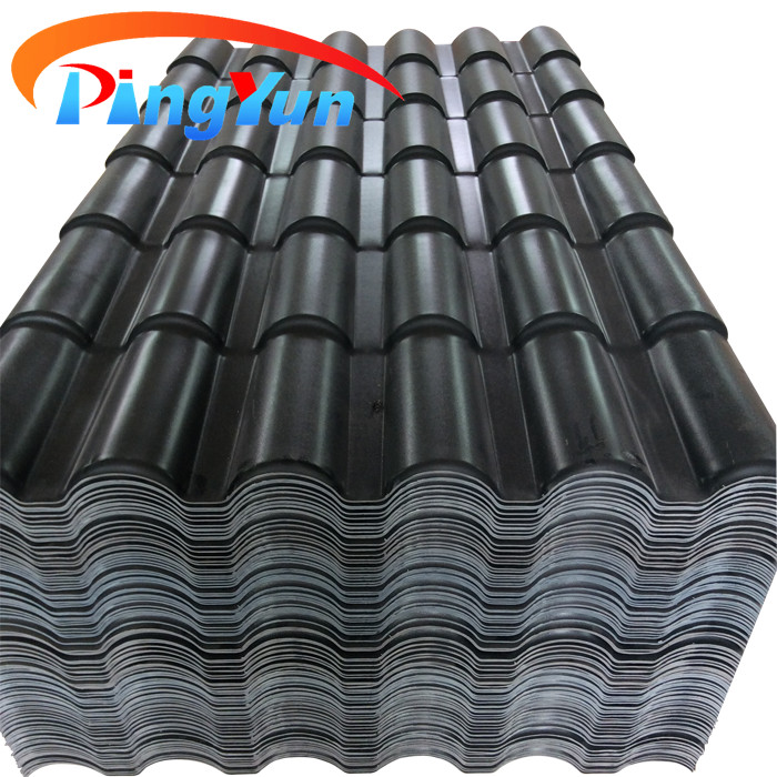 Mexico popular lightweight pvc plastic roof sheet Roma style asa pvc plastic roof tile