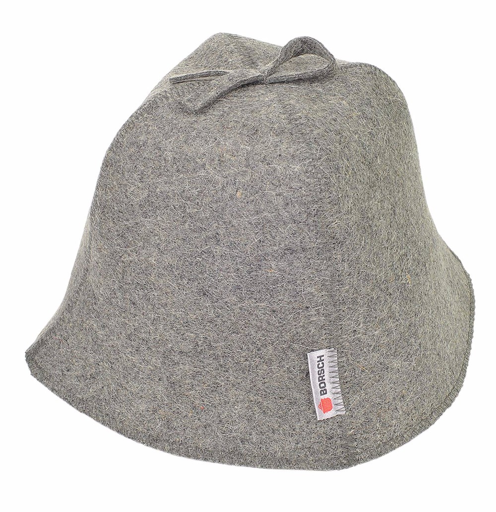 Manufacturer custom 100% wool felt sauna hat with 3mm felt thickness