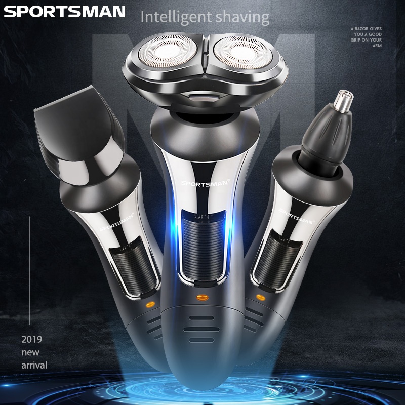 Новый дизайн Sportsman 536 USB двойное кольцо лезвия электрическая бритва для лица и тела