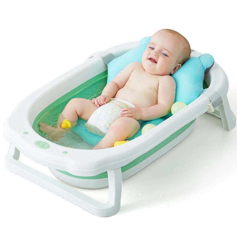3-in-1 save space Plastic foldable kids tubs with bath mats set bebe For baby bathtub