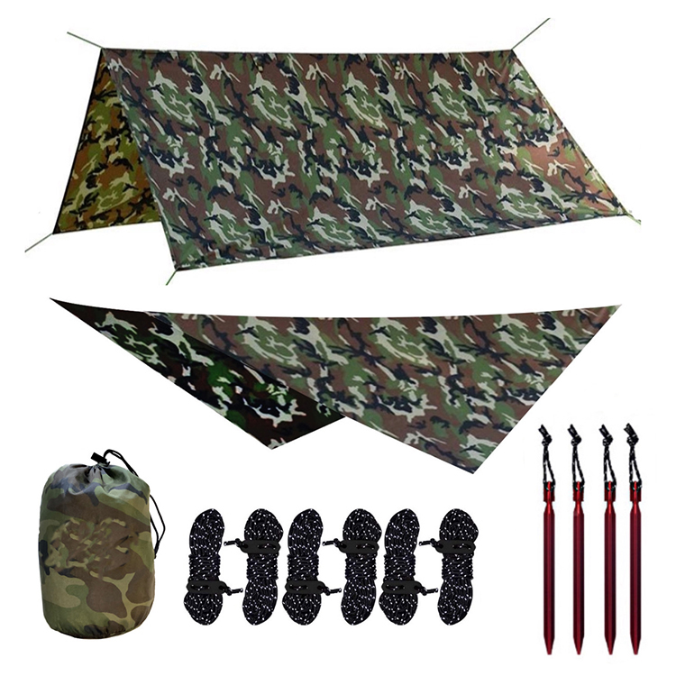 KUDI Factory Directly Wholesale OEM Manufacturing Waterproof Camo Heavy Duty Camping Hammock Rain Fly