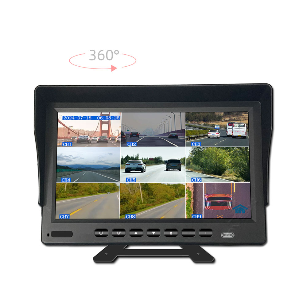 8 CH 1080p 360 Degree Camera Panoramic Recording System 4G Remote Real-time Video Surveillance DMS ADAS BSD Truck Bird View