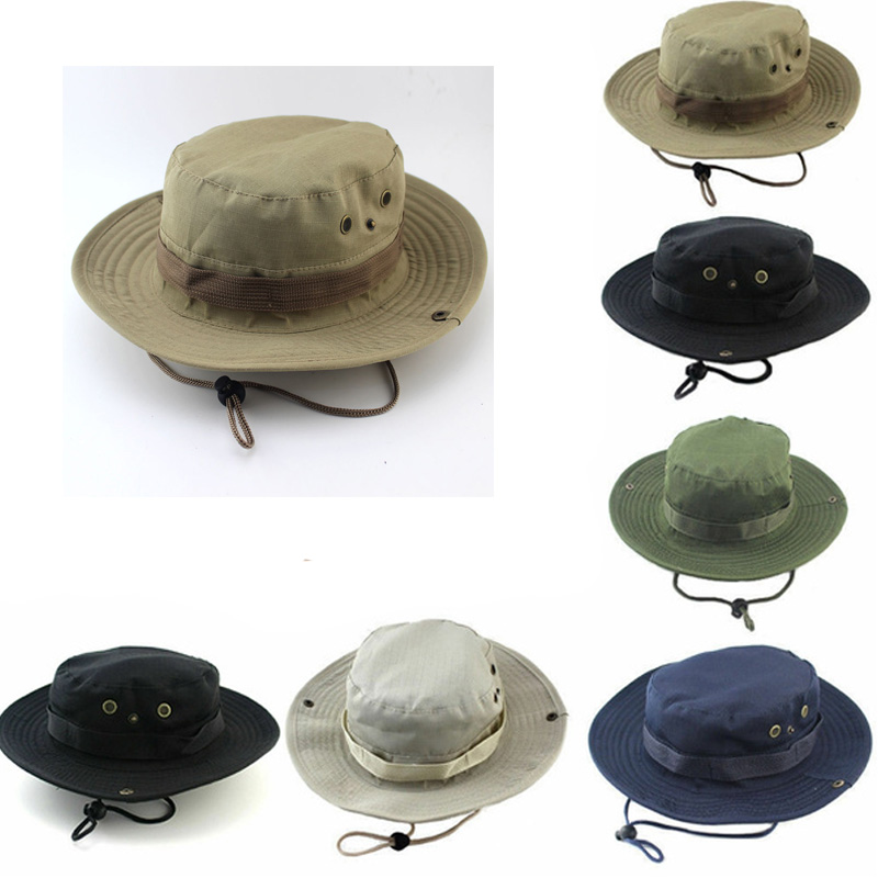 Men's sunscreen big brim fisherman sun bucks cap Korean mountaineering outdoor fishing summer bucket basin hat