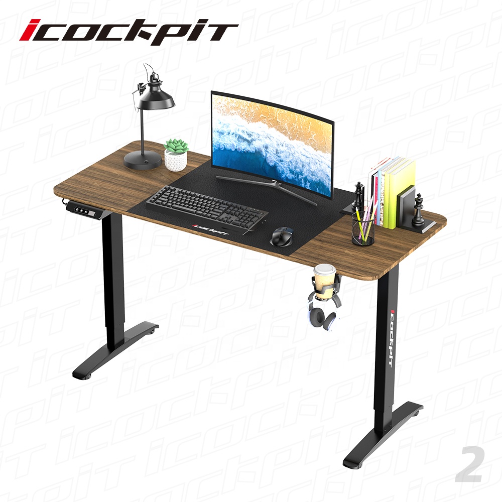 icockpit Intelligent Single Motor For Office Simple Lifting Standing Desk Lift Ergonomic Height Adjustable Electric Laptop Table