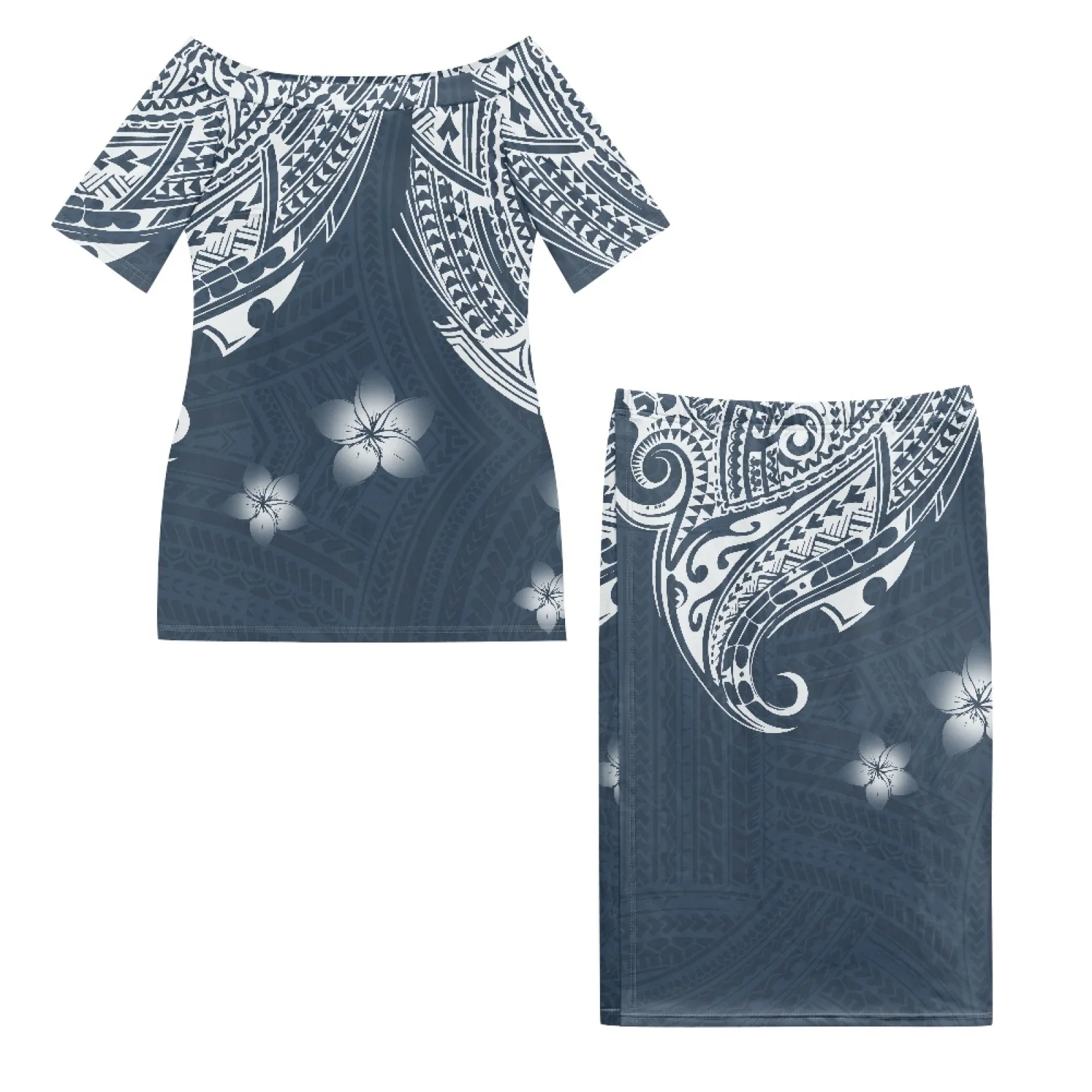 Samoa Puletasi Polynesian Tribal Fiji Print Custom Ladies Plus Size Women's Sets Church Dress Asia & Pacific Islands Clothing