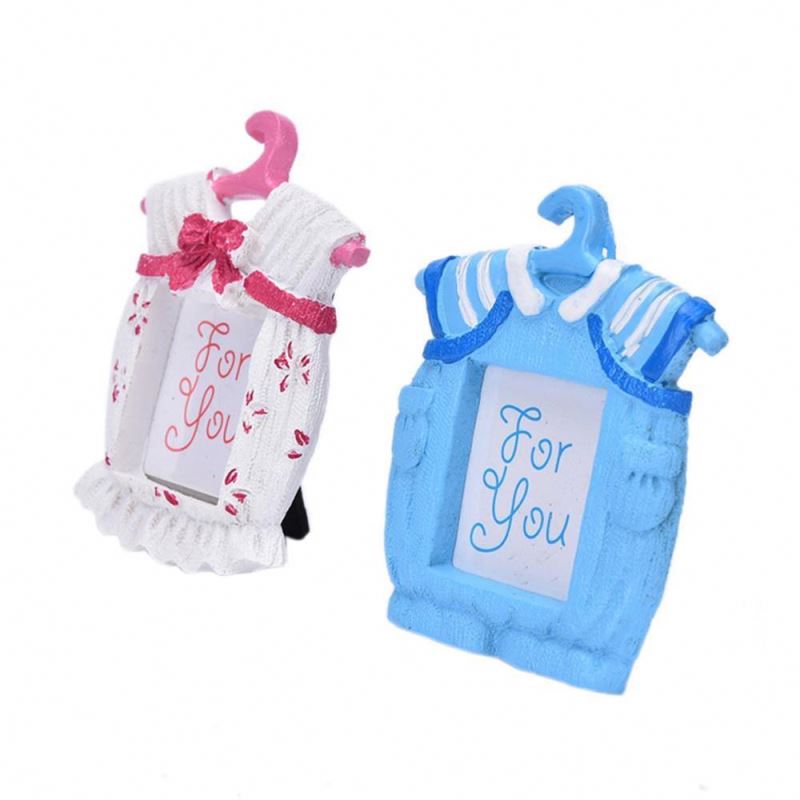 Pink Blue Resin Baby Clothes Pattern Baby Photo Frame Small Picture Frame Home Decoration Christmas New Year