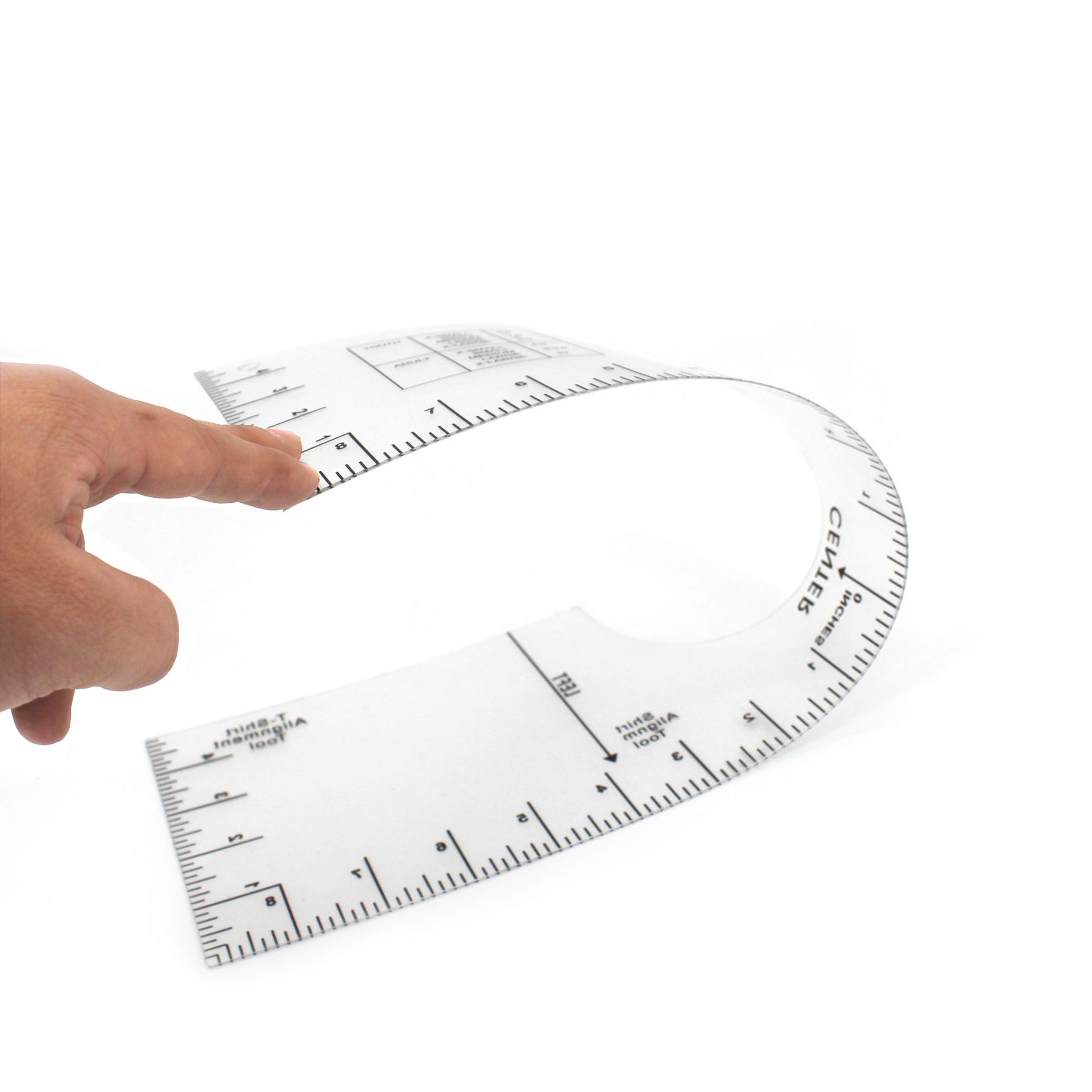 2020 hot sale high temperature resistant PVC transparent ruler T-shirt ruler
