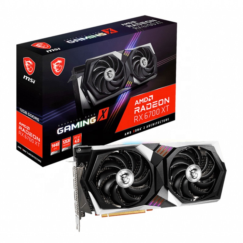 Видеокарта MSI RX 6700XT GAMING X 12GB GDDR6 Gpu RX 6700XT, игровая видеокарта 16 Гбит/с для настольных ПК