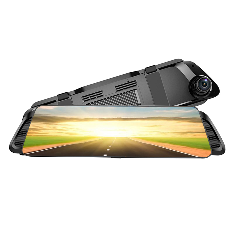 Автомобильный двойной объектив сенсорный экран Смарт GPS навигация 1080p HD DVR видео рекордер резервная камера 10 дюймов Зеркало видеорегистратор