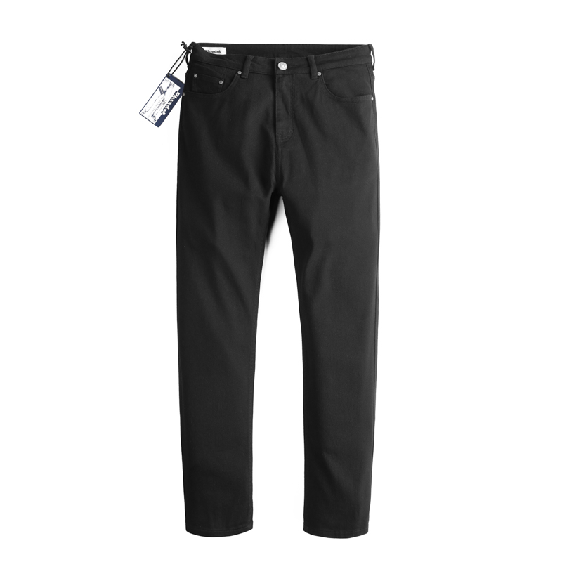 Custom wholesale Black comfortable elastic feet Denim jeans for men