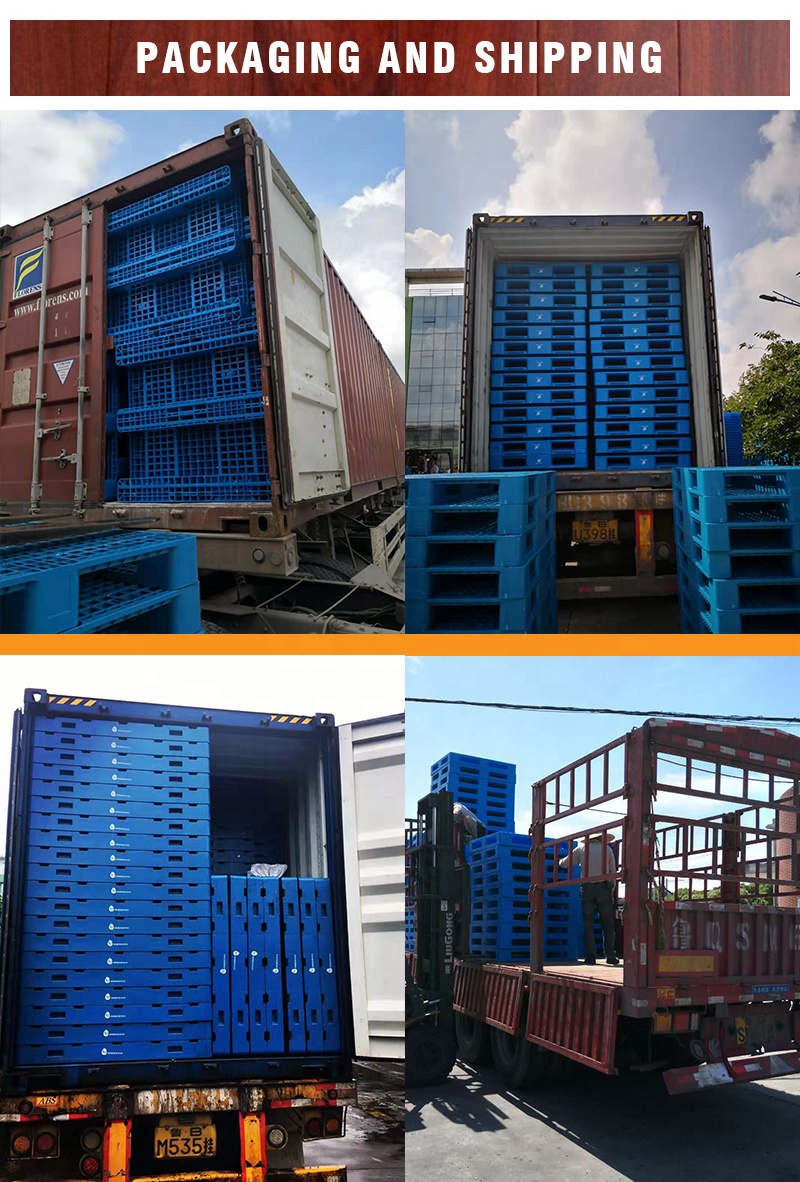 China Plastic Pallet Supplier Single Sides 100% Virgin PP/HDPE 4-Way Entry Warehouse Storage Plastic Pallets