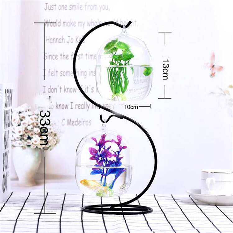 3 Simple Desktop Iron Frame Bracket Grass Fun Aquarium Accessories Hanging Glass Plant Fish Tank