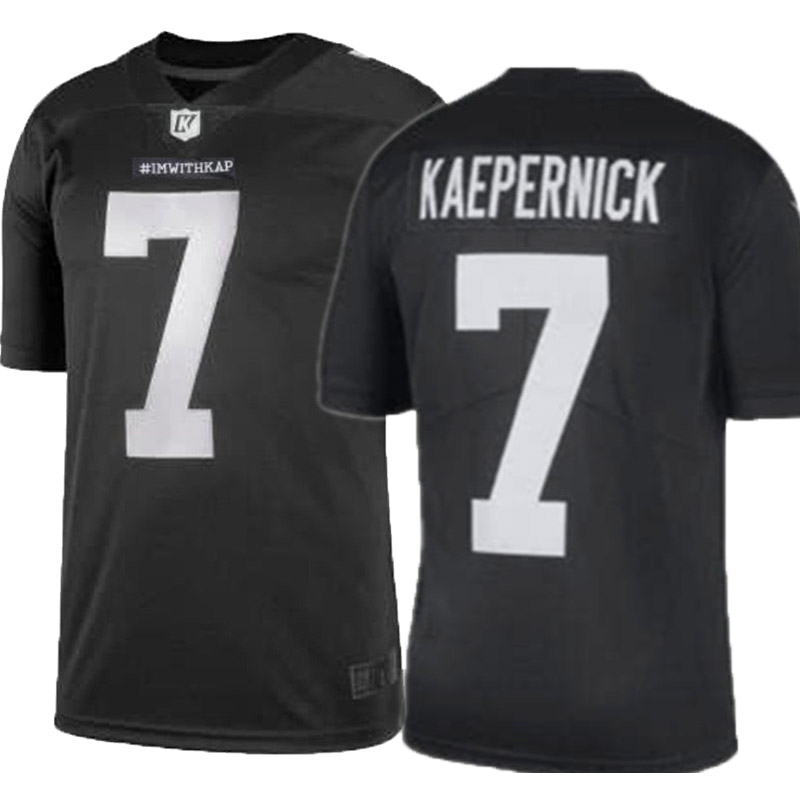 Мужская черно-белая двойная футбольная майка imwithподдержки 7 Colin Kaepernick