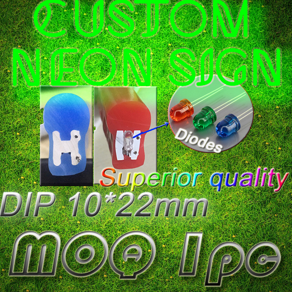 7*24 ч высокое качество, moq 1 шт. DIP (не SMD) качество 10*22 мм неоновая вывеска на заказ
