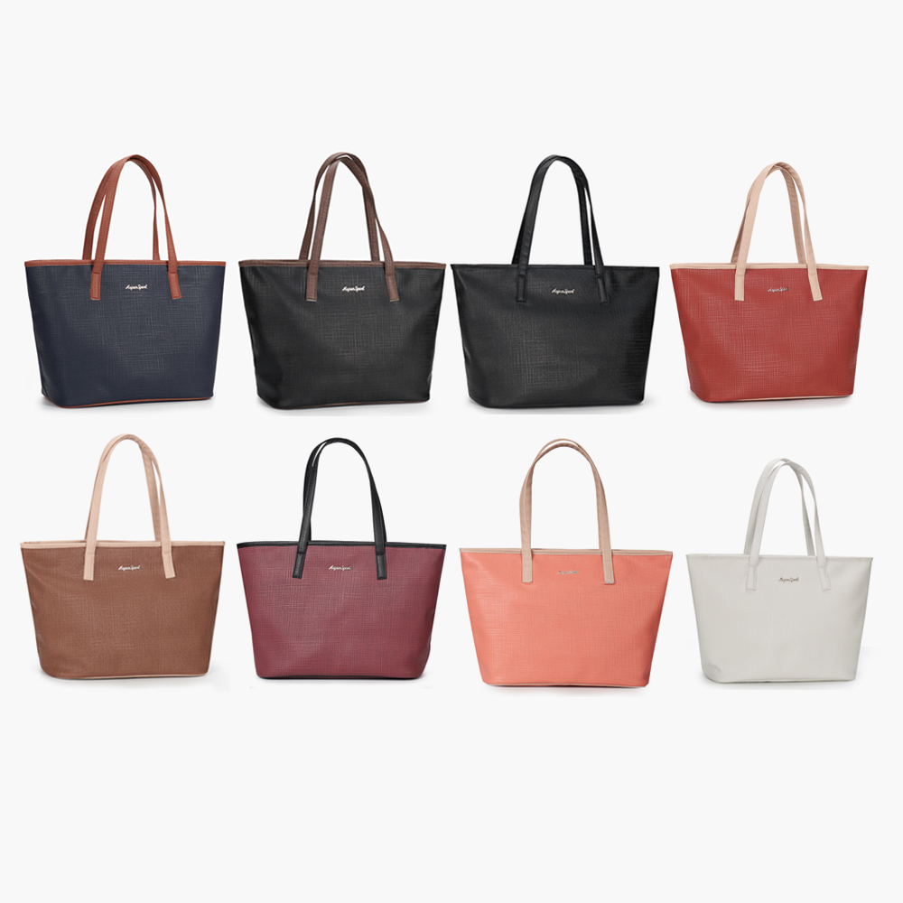 Aspensport OEM PU leather lady shoulder bag fashion durable tote handbag leisure daily women bag waterproof large bag for girl