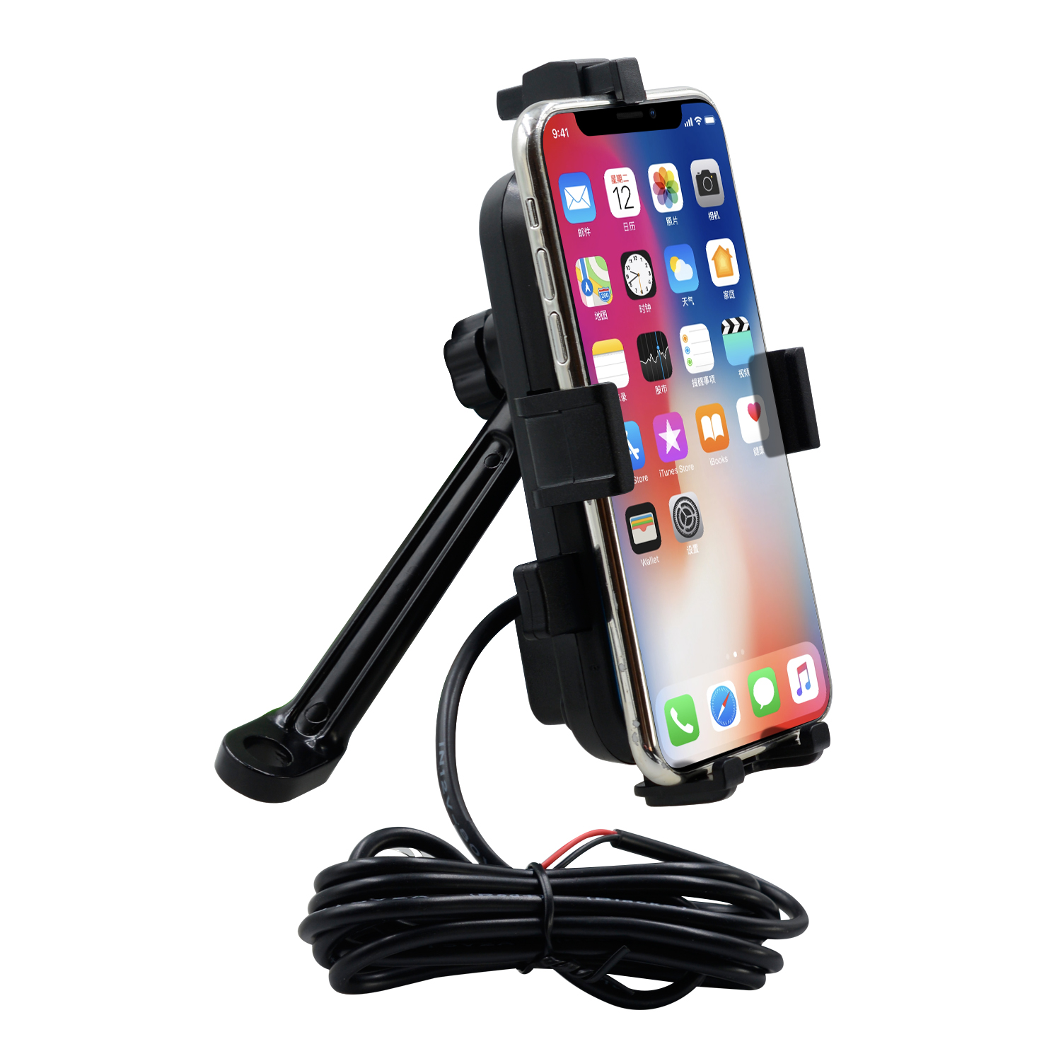 Waterproof 360 degree rotation motorcycle mount bike mobile phone holder with USB charger