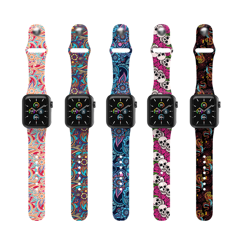 Ремешок EAMIRUO силиконовый в стиле ретро для Apple Watch, браслет для шармов Apple Watch series 6 5 4, 38 мм 40 мм