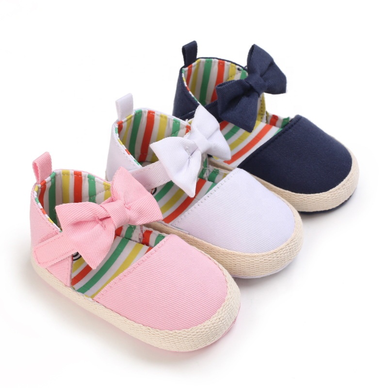 Soft Sole Cheap Cute Bow Baby Newborn Mary Jane Kids Toddler Girl Shoes