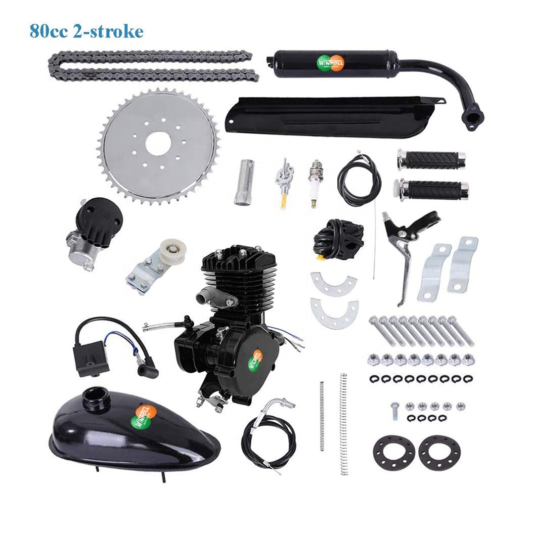 80cc Bicycle Motor Kit 80cc 2-Stroke Bicycle Engine Kit Single Cylinder Gas Motorized Bike Motor Kit Bike Conversion Set
