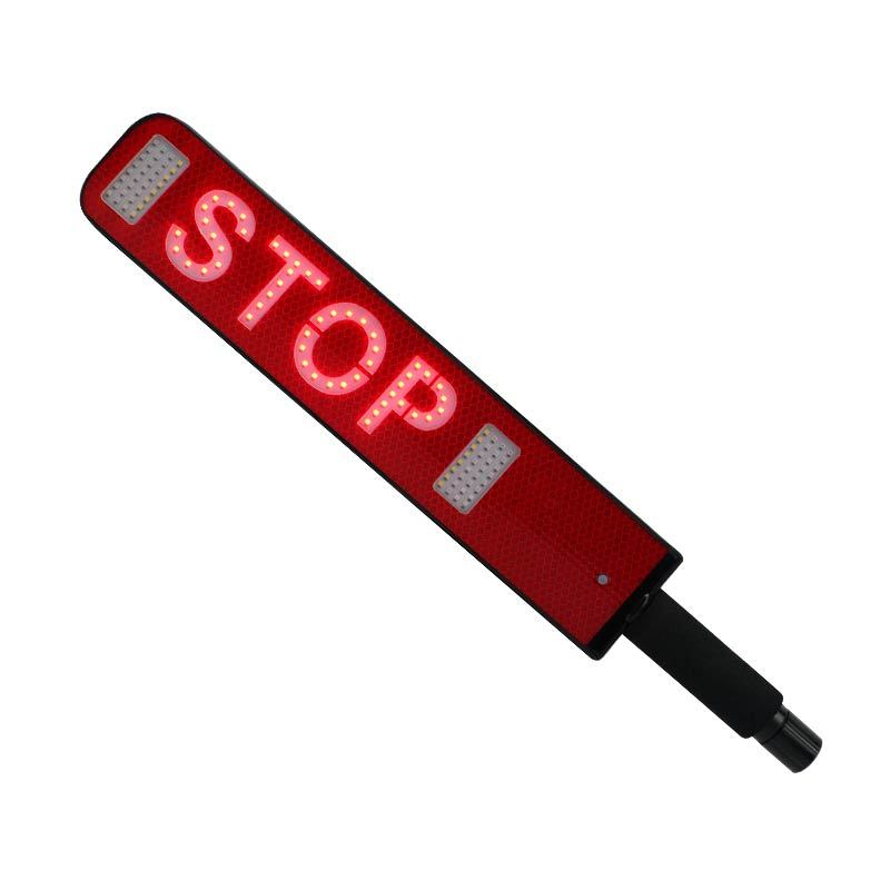 Led Handhold Stop Paddle Led warning cone bar Rechargeable Traffic Warning Paddle Chevron Sign