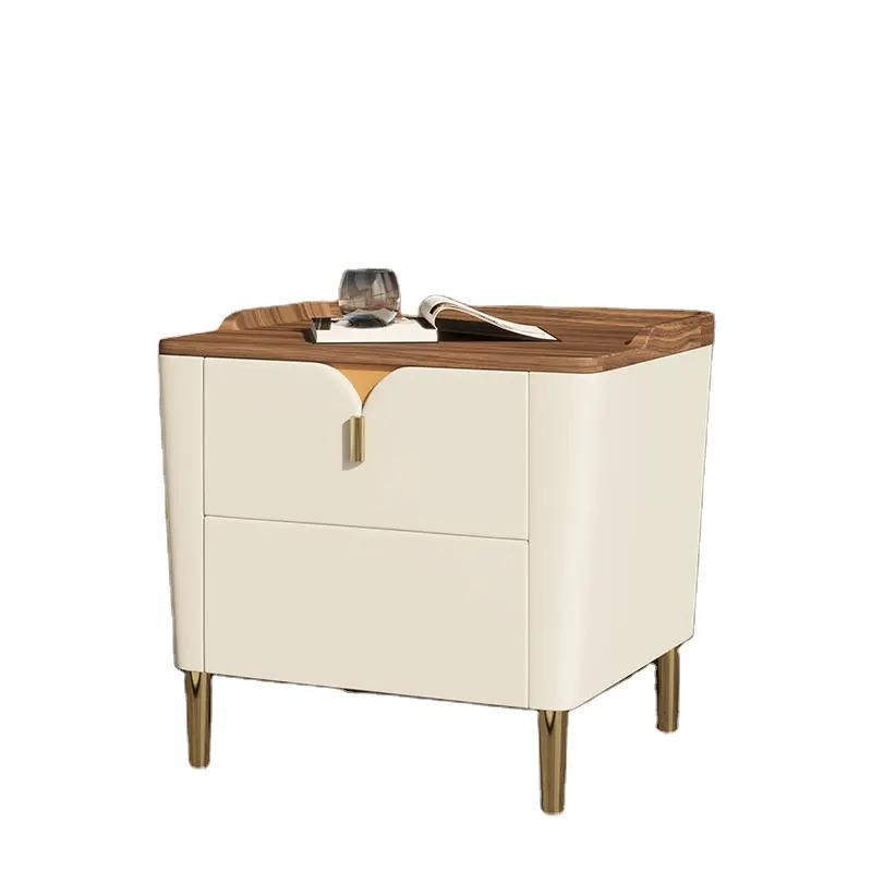 Northern Europe design modern walnut luxury bedside table bedside table side table with 2 drawers