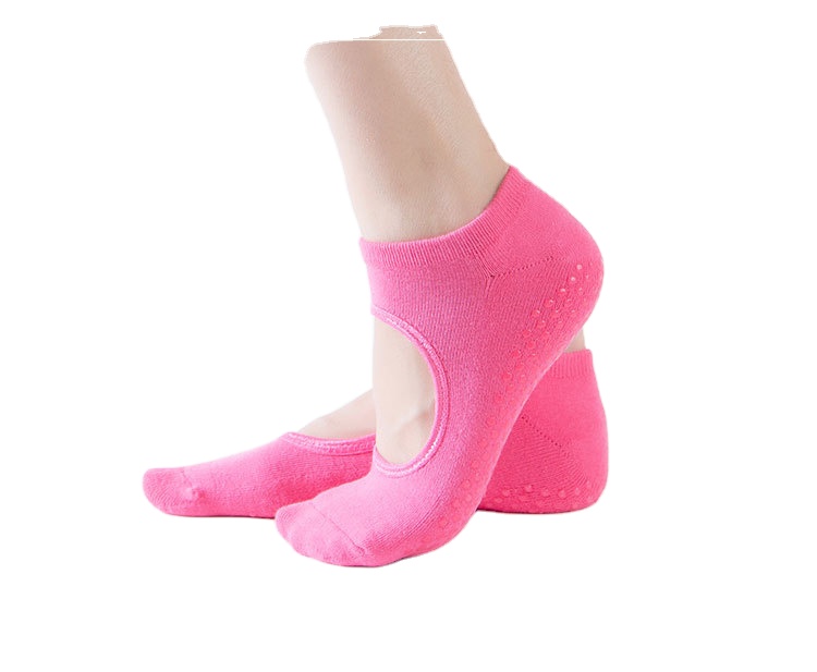 Hot Sale Solid Thicken Backless Ballet Pilates Sports Non-slip Towel Cotton Socks Adult Toeless Yoga Socks For Women