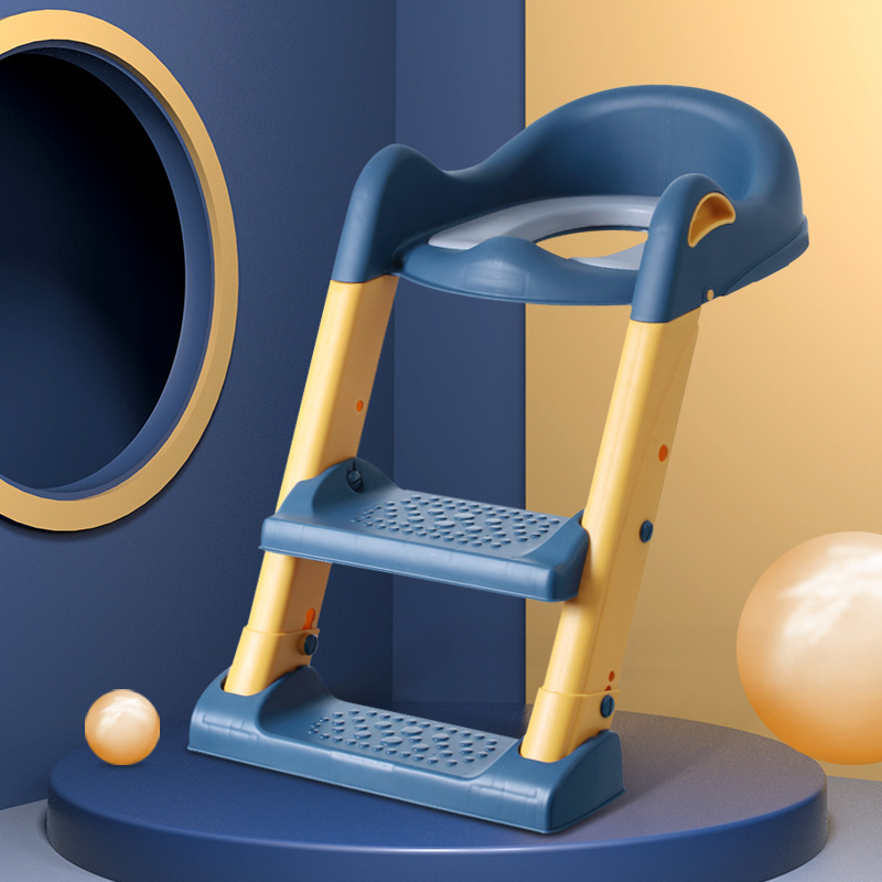 Portable baby toilet ladder toilet plastic assist seat ring child stair banister toilet seat