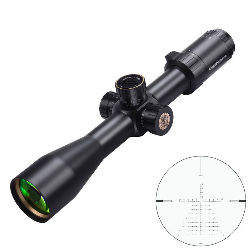 Охотничий прицел WESTHUNTER HD 4-16X44 FFP, оптический прицел с первым фокусным расстоянием, стеклянной гравировкой, с пневматическим пистолетом