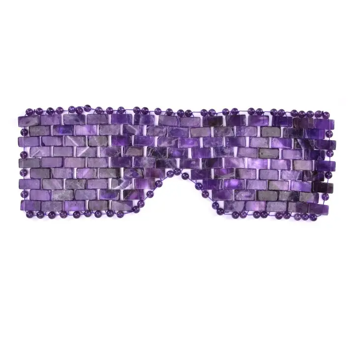 Amethyst Sleep Jade Stone Eye Mask Soothing Cooling Detoxifying Hot or Cold Therapy