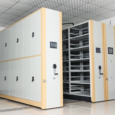 Compact rack intelligent electric hand-crank mobile file rack certificate information school unit company office cabinet