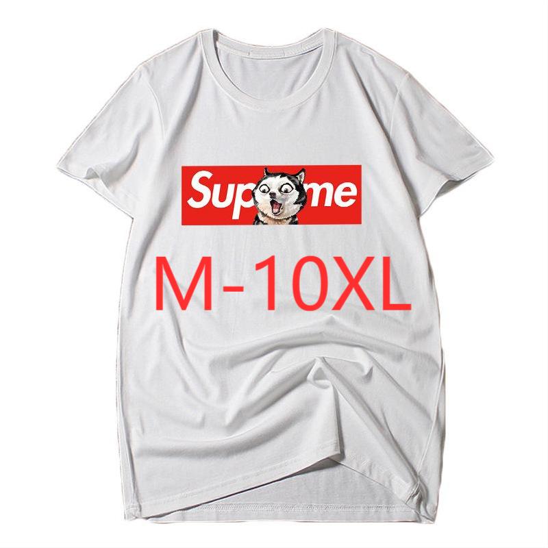6XL7XL8XL9XL10XL Men Clothing Summer short sleeve t-shirt men round neck student loose bottomed plus full size half trend Ves