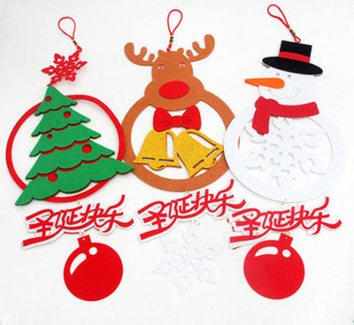 DIY decorative felt Christmas tree products wholesale children's cartoon Christmas pendant Christmas tree