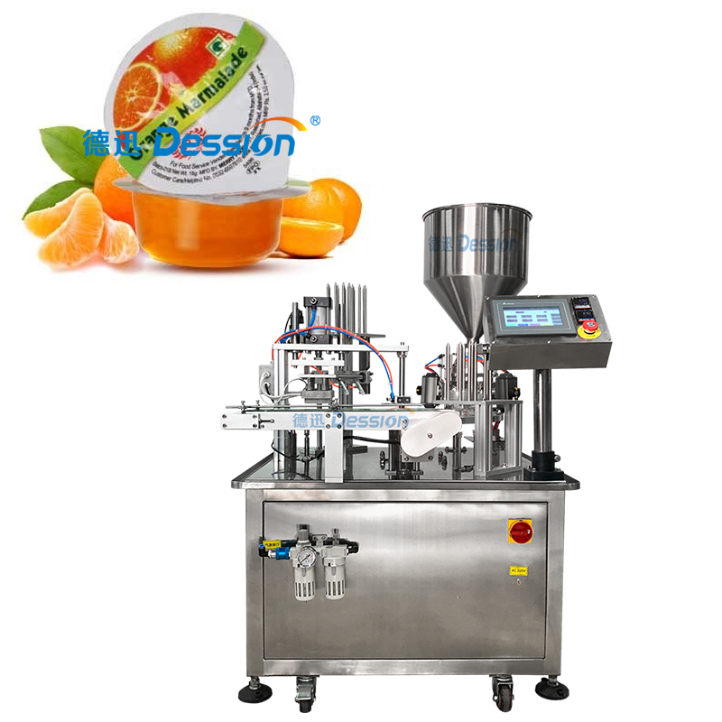 Support Customization High Precision Automatic Mango Juice Jam Jelly Cup Filling And Sealing Machine