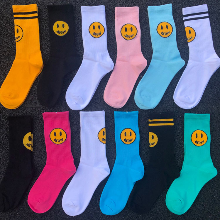 Drew Socks Low MOQ Cotton Designer Smile Happy Face Socks