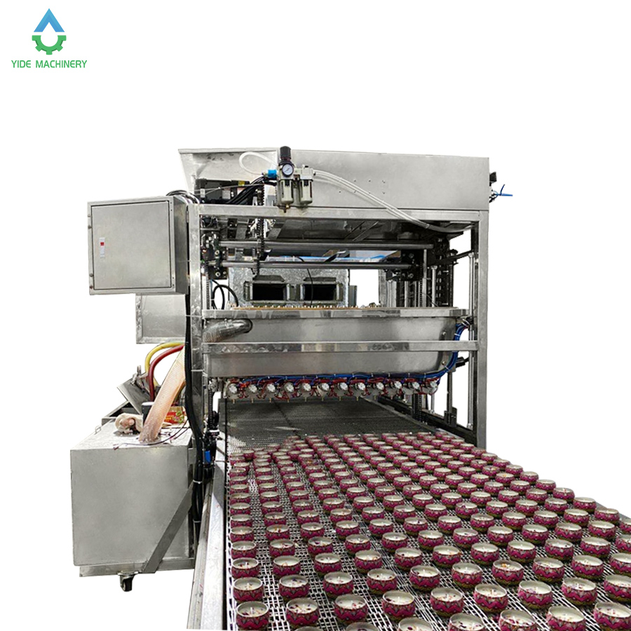 2021 Candle Make Machine Pouring Jar Multi-Head Wax Filling Container Push Jar Conveyor Belt Stainless Steel High Efficiency USA